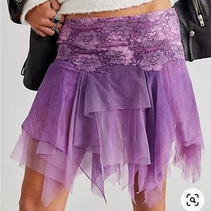 FREE PEOPLE x BRENDA KNIGHT FAIRY CHIFFON MINI SKIRT